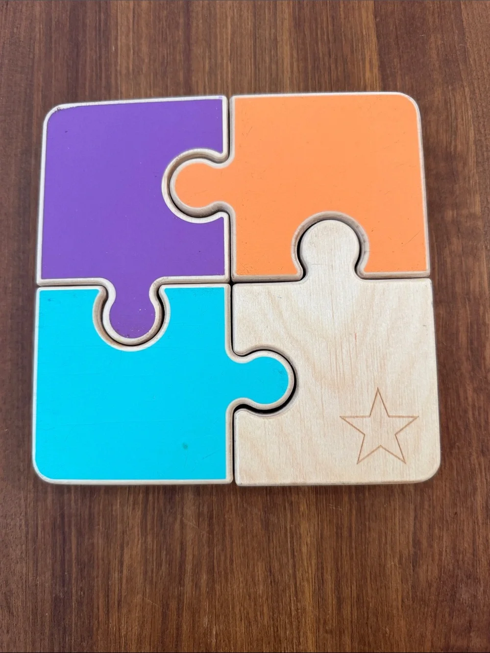 Lovevery Color Block Puzzle - Pink, Green, Yellow